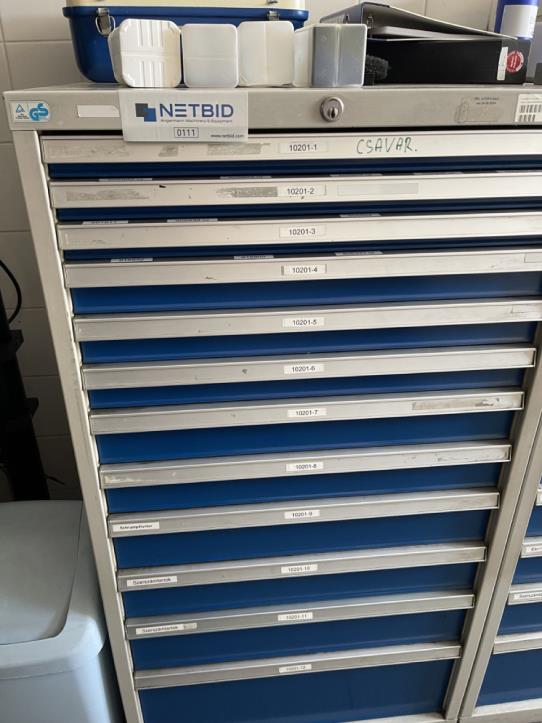 Used Tool cabinet, 12 drawers 150x60x60 cm for Sale (Auction Premium) | NetBid Industrial Auctions